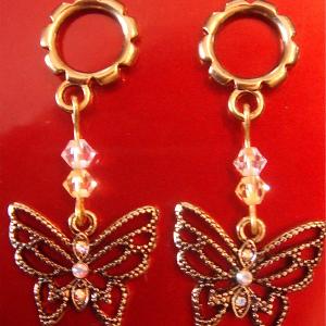 Gold and Crystal Butterfly
